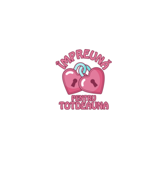 mpreună pentru totdeauna  model gri pe tricou
