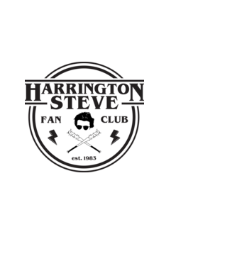 steve harrington fan club est 1983 model alb pe tricou