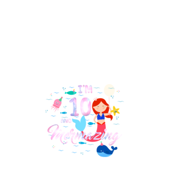 Mermazing Birthday 10 model negru pe tricou