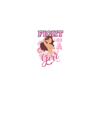 FIGHT like a girl model alb pe tricou