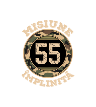 Misiune împlinită 55 model negru pe tricou