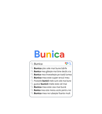 căutare Google Bunica model negru pe tricou