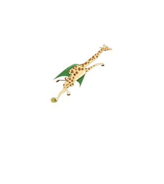 Girafă Super model alb pe tricou