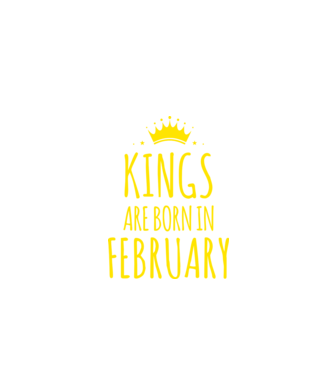 Kings are born in - February model roșu pe tricou