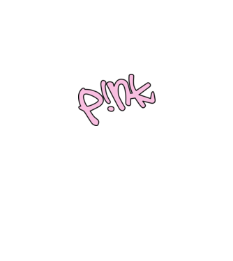 PINK model alb pe tricou