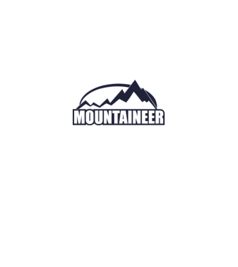 mountaineer model alb pe tricou