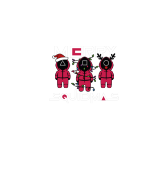 Merry squidmas model negru pe tricou
