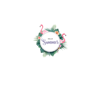Hello summer model alb pe tricou