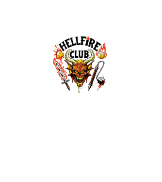 Hellfire ok model alb pe tricou