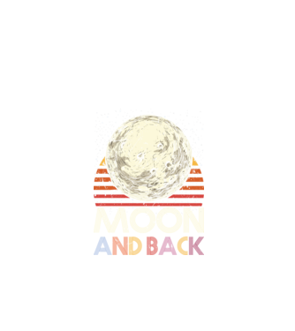 Retro vintage love you to the moon and back MOON model negru pe tricou