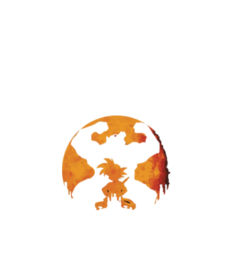 goku sunset model negru pe tricou
