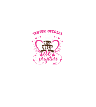 tester oficial de prăjituri model negru pe tricou