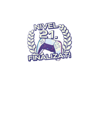 Nivel 21 finalizat! model turcoaz pe tricou