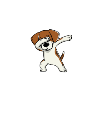 Beagle DAB model gri pe tricou