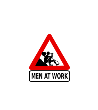 men at work model gri pe tricou