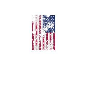 ripped flag U.S. model alb pe tricou