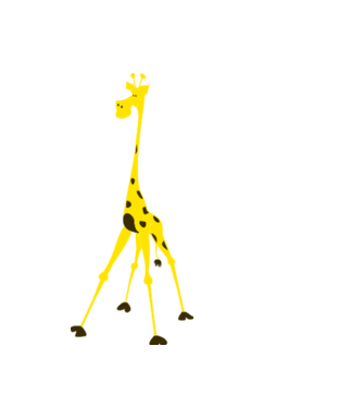 Giraffe model albastru deschis pe tricou