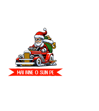 Să-l lăsăm pe Moș Nicolae, mai bine o sun pe mama! model negru pe tricou