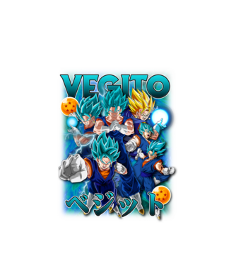 vegito dragonball model alb pe tricou