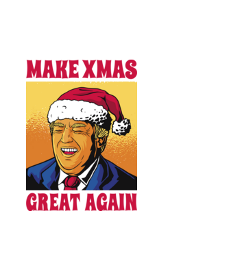 Make Xmas great again model alb pe tricou