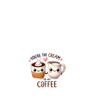 Cream to my Coffee model alb pe tricou