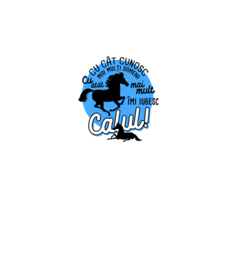 Cu cât cunosc mai mulți oameni, cu atât mai mult îmi iubesc calul model gri/negru pe tricou