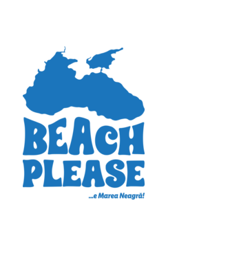 Beach please, e Marea Neagră! model albastru deschis pe tricou