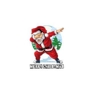 Santa merry christmas model alb pe tricou