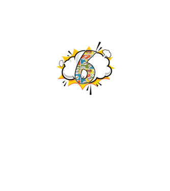 Birthday Comic Number 6 model alb pe tricou