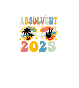 Absolvent 2025 model negru pe tricou