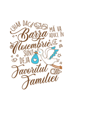 Favoritul familiei NOIEMBRIE model negru pe tricou