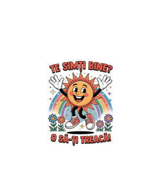 Te simți bine? model alb pe tricou