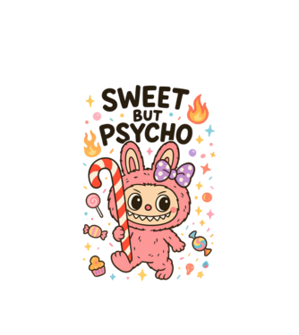 Sweet but psycho model alb pe tricou