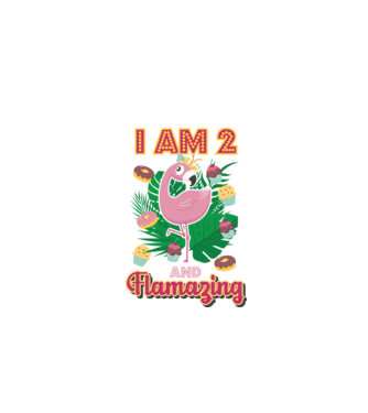 FLAMAZING Birthday 2 Years old model alb pe tricou