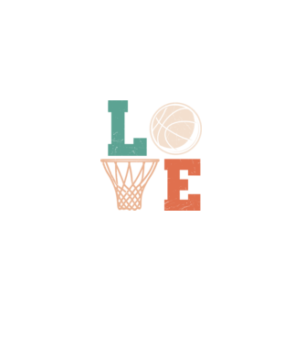 LOVE basketball model negru pe tricou