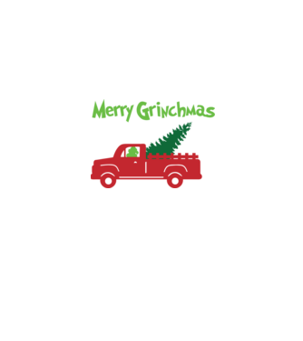 Grinchmas truck model albastru jeanși pe tricou