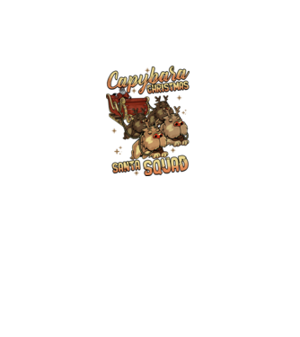 Capybara christmas santa squad model turcoaz pe tricou