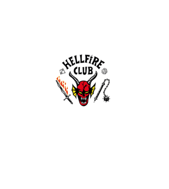 HELLFIRE CLUB model alb pe tricou