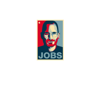 Jobs pop art model alb/roșu pe tricou