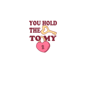 you hold the key to my heart model alb pe tricou