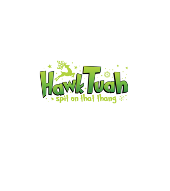 Hawk tuah xmas model negru pe tricou