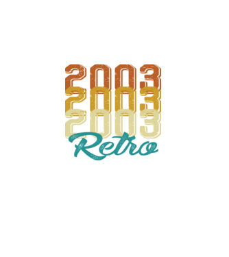 Retro 2003 model negru pe tricou