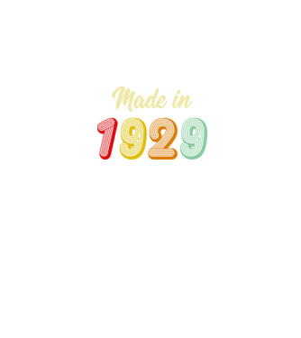made in 1929 retro model negru pe tricou