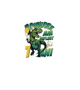 Rawr Am împlinit 1 an model alb pe tricou