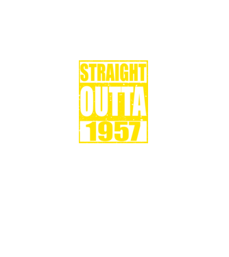 Straight Outta - 1957 model albastru închis pe tricou