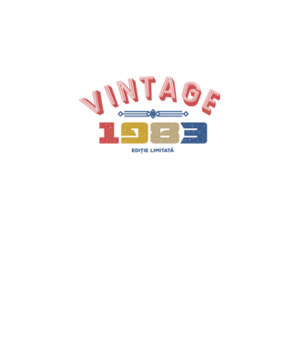 1983 Ediție limitată model alb pe tricou