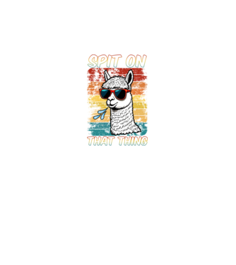 Spit on that thing llama rainbow Hawk Tuah model negru pe tricou