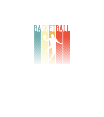 basketball vintage model negru pe tricou