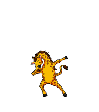 Girafă DAB model portocaliu pe tricou