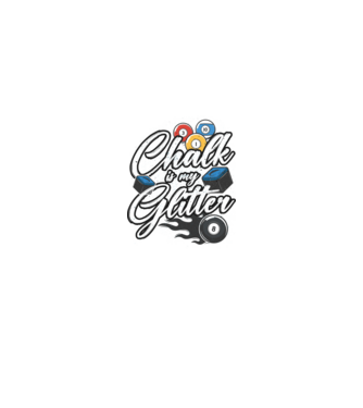 Chalk is my glitter model negru pe tricou